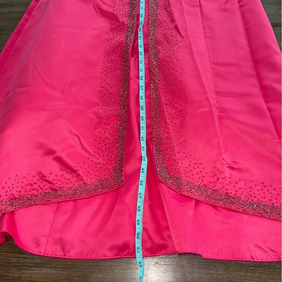 Vintage Morgan & Co Babydoll Strapless Prom Gown Women’s 8/10 Hot Pink Y2K - Picture 6 of 14